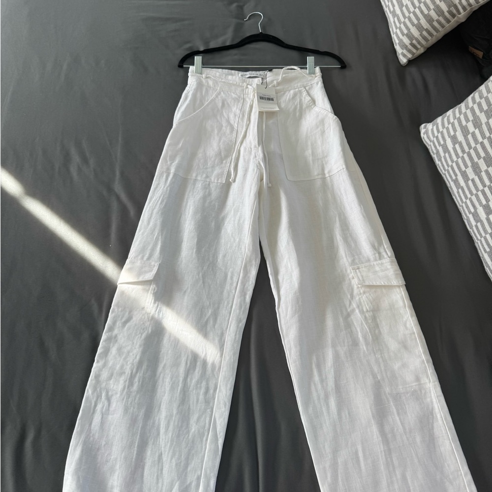 Faithfull the Brand White Linen Pants
